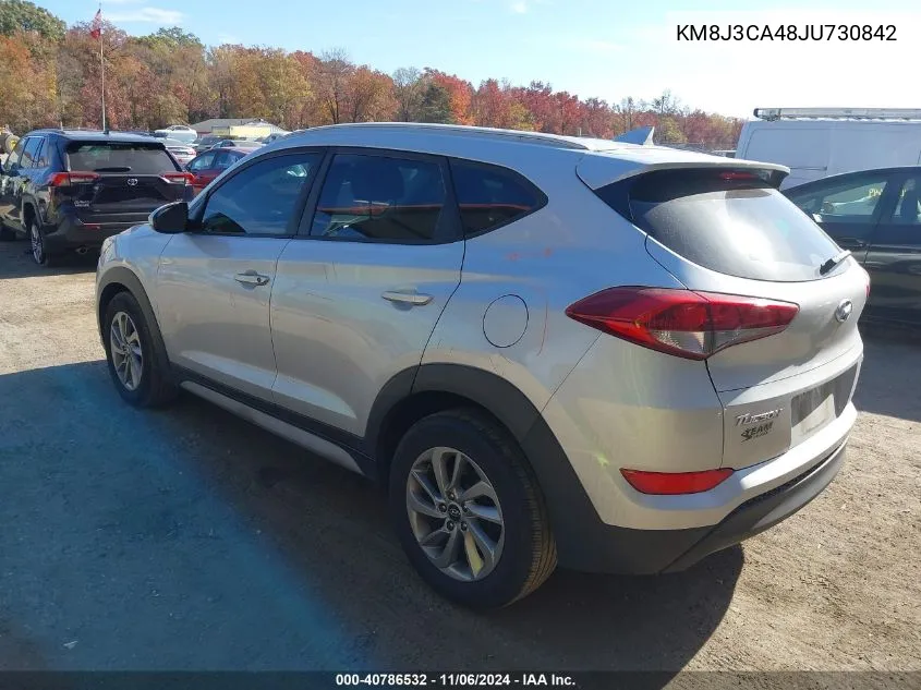 2018 Hyundai Tucson Sel VIN: KM8J3CA48JU730842 Lot: 40786532