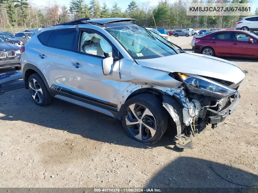 2018 Hyundai Tucson Value VIN: KM8J3CA27JU674861 Lot: 40794276