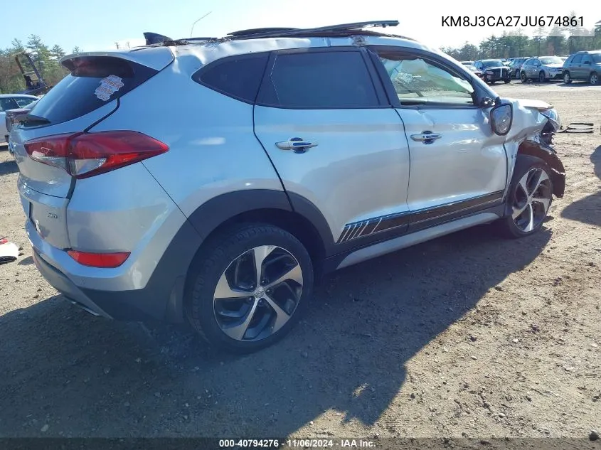 2018 Hyundai Tucson Value VIN: KM8J3CA27JU674861 Lot: 40794276