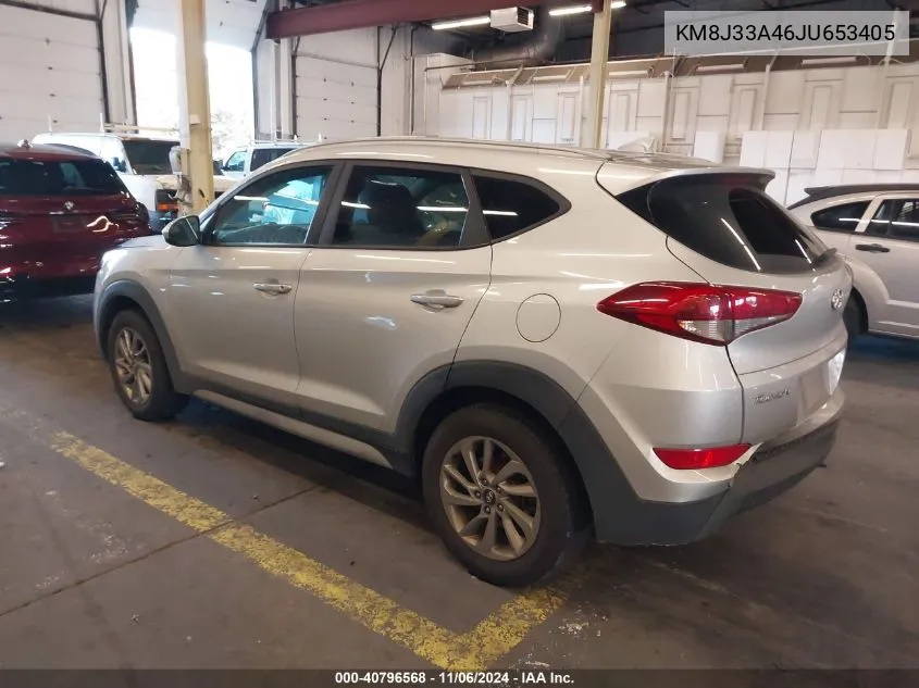 2018 Hyundai Tucson Sel VIN: KM8J33A46JU653405 Lot: 40796568