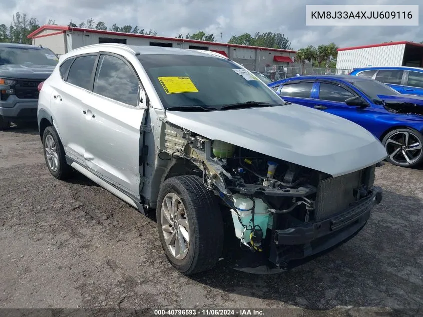 2018 Hyundai Tucson Sel VIN: KM8J33A4XJU609116 Lot: 40796593