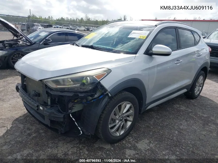 2018 Hyundai Tucson Sel VIN: KM8J33A4XJU609116 Lot: 40796593