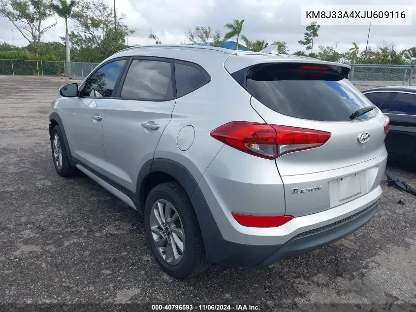 2018 Hyundai Tucson Sel VIN: KM8J33A4XJU609116 Lot: 40796593