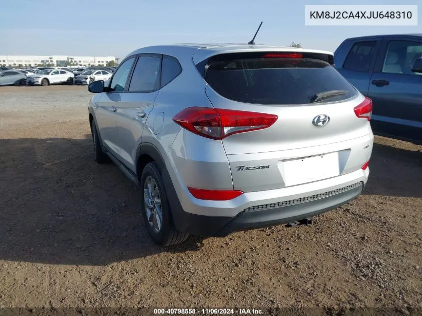 2018 Hyundai Tucson Se VIN: KM8J2CA4XJU648310 Lot: 40798558