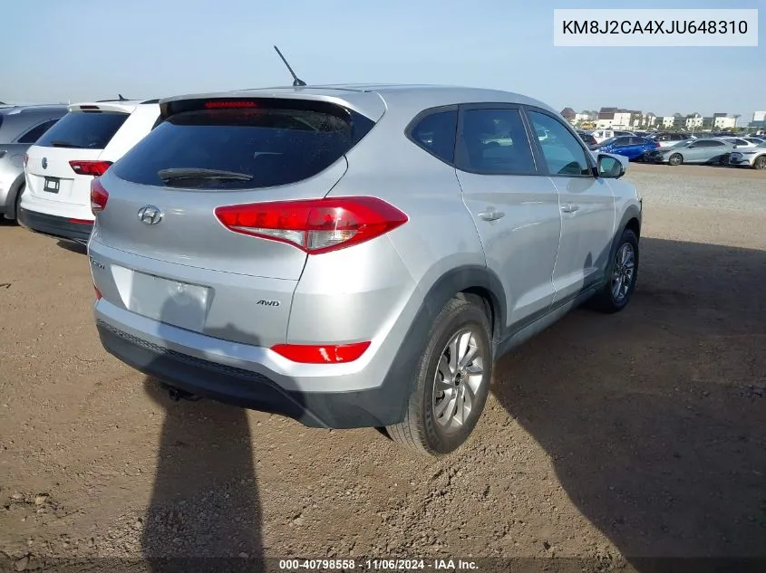 2018 Hyundai Tucson Se VIN: KM8J2CA4XJU648310 Lot: 40798558