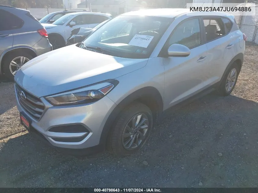 2018 Hyundai Tucson Se VIN: KM8J23A47JU694886 Lot: 40798643