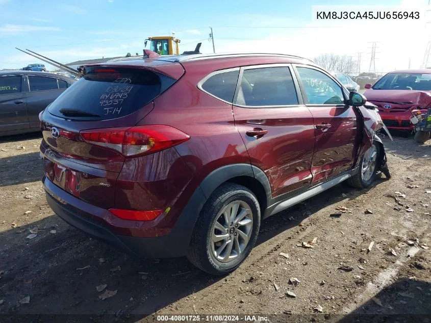 2018 Hyundai Tucson Sel VIN: KM8J3CA45JU656943 Lot: 40801725