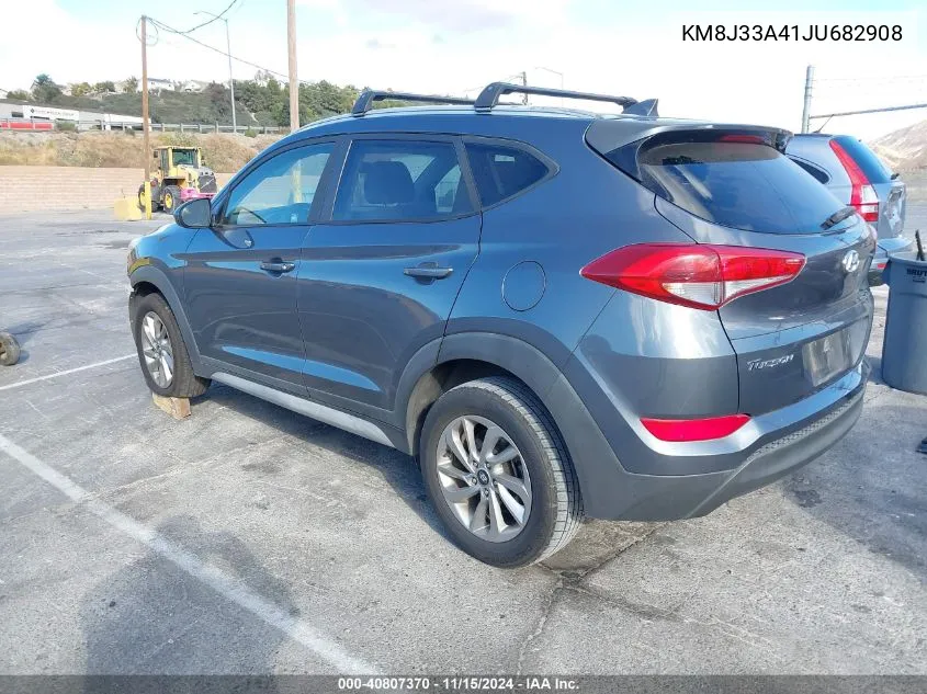 2018 Hyundai Tucson Sel VIN: KM8J33A41JU682908 Lot: 40807370