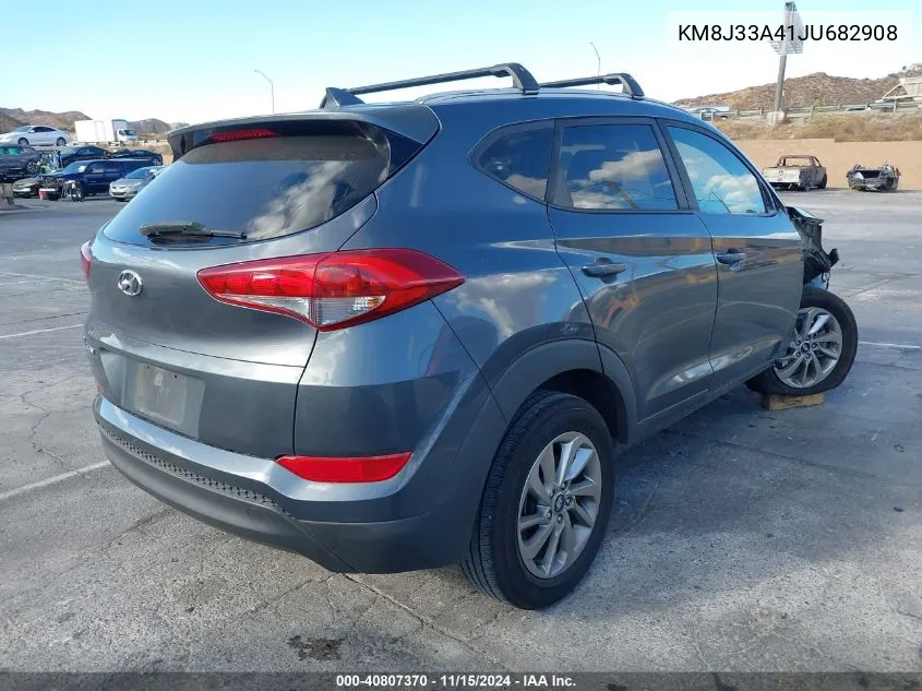 2018 Hyundai Tucson Sel VIN: KM8J33A41JU682908 Lot: 40807370