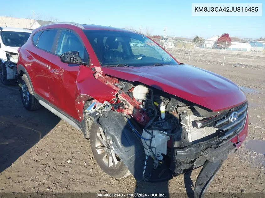 2018 Hyundai Tucson Sel VIN: KM8J3CA42JU816485 Lot: 40812140