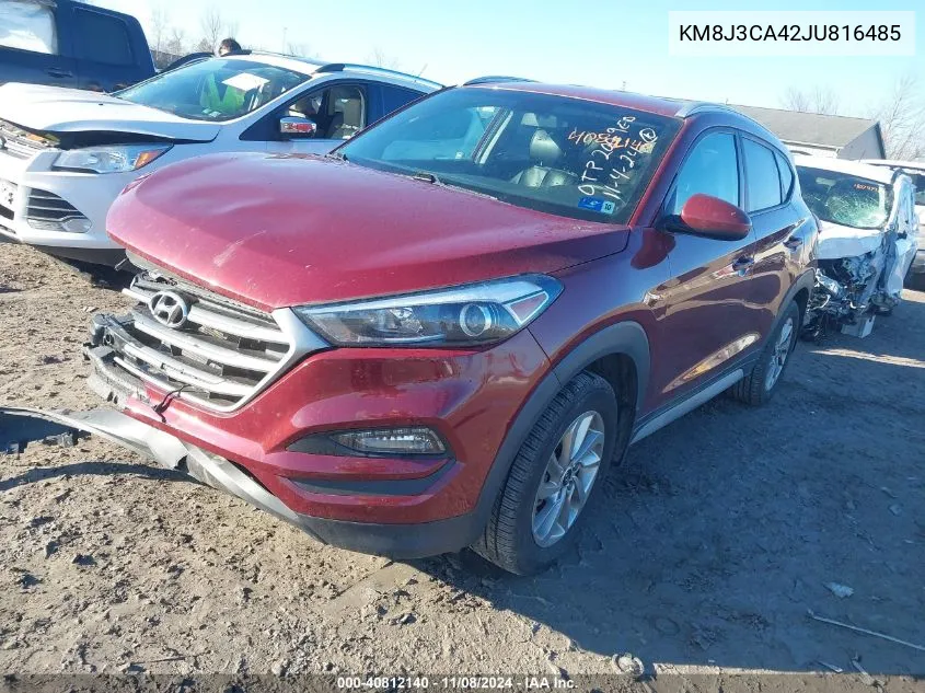 2018 Hyundai Tucson Sel VIN: KM8J3CA42JU816485 Lot: 40812140