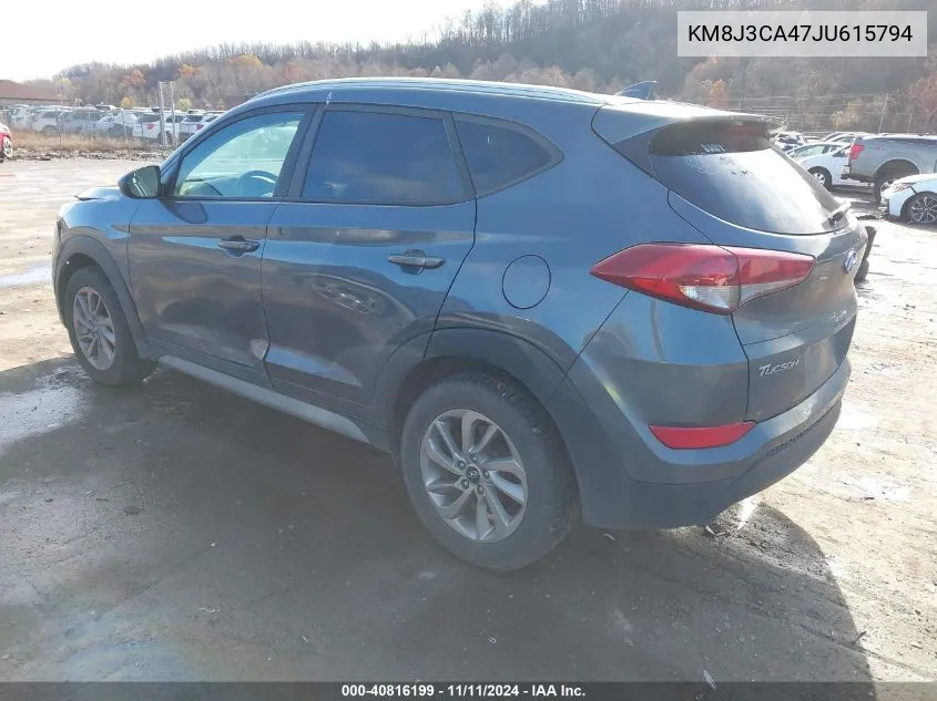 2018 Hyundai Tucson Limited/Sport And Eco/Se VIN: KM8J3CA47JU615794 Lot: 40816199