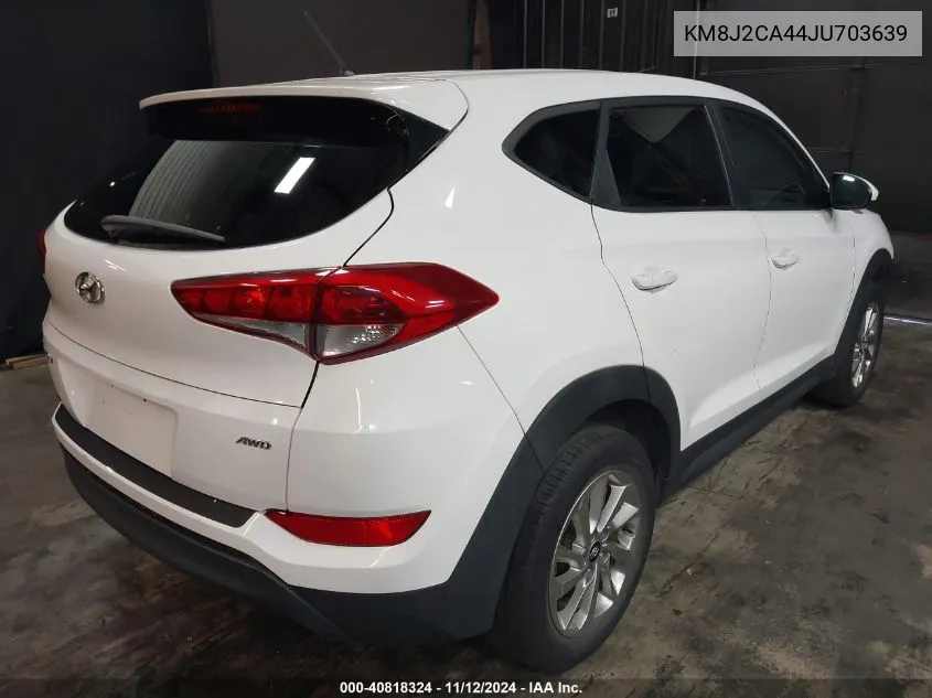 2018 Hyundai Tucson Se VIN: KM8J2CA44JU703639 Lot: 40818324