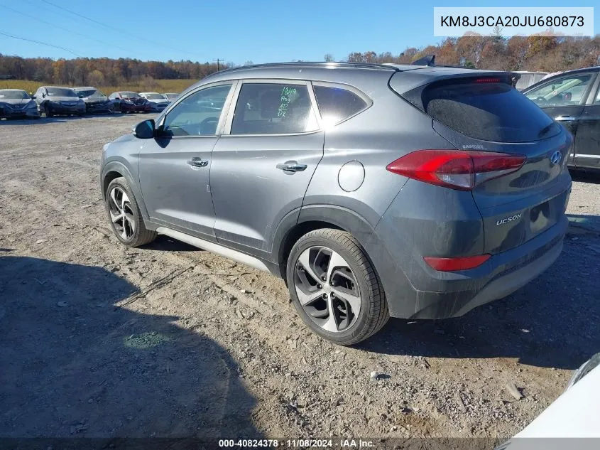 2018 Hyundai Tucson Limited VIN: KM8J3CA20JU680873 Lot: 40824378