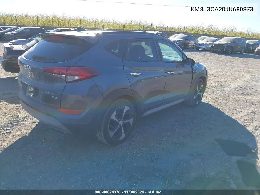 2018 Hyundai Tucson Limited VIN: KM8J3CA20JU680873 Lot: 40824378