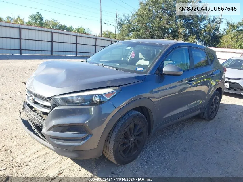 KM8J2CA49JU657645 2018 Hyundai Tucson Se