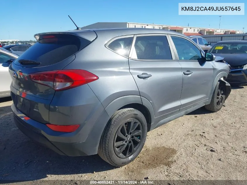 KM8J2CA49JU657645 2018 Hyundai Tucson Se