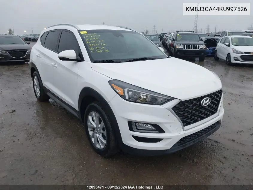 2019 Hyundai Tucson Limited/Sel/Sport/Ultimate/Value/Night VIN: KM8J3CA44KU997526 Lot: 12095471