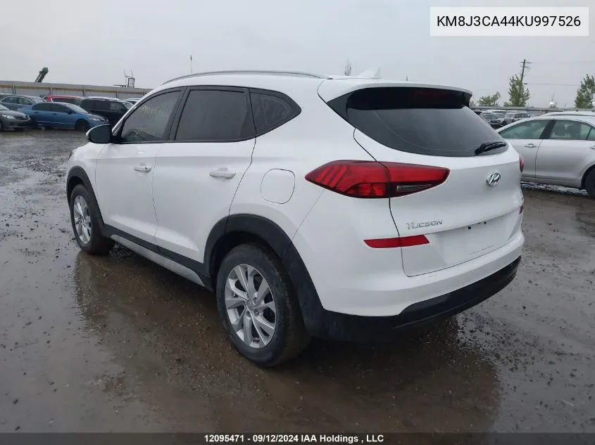 2019 Hyundai Tucson Limited/Sel/Sport/Ultimate/Value/Night VIN: KM8J3CA44KU997526 Lot: 12095471