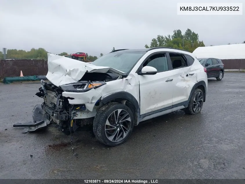 KM8J3CAL7KU933522 2019 Hyundai Tucson Ultimate