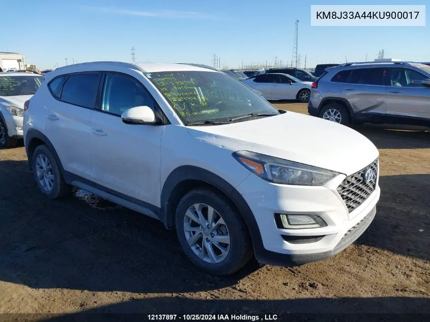 2019 Hyundai Tucson Limited/Sel/Sport/Ultimate/Value/Night VIN: KM8J33A44KU900017 Lot: 12137897