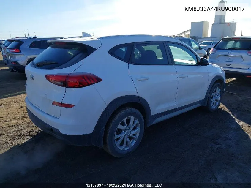 2019 Hyundai Tucson Limited/Sel/Sport/Ultimate/Value/Night VIN: KM8J33A44KU900017 Lot: 12137897