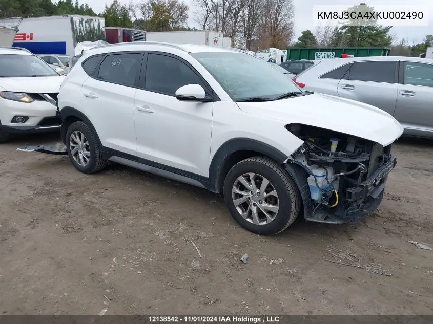 2019 Hyundai Tucson Preferred VIN: KM8J3CA4XKU002490 Lot: 12138542