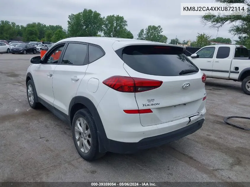 2019 Hyundai Tucson Se VIN: KM8J2CA4XKU872114 Lot: 39359054