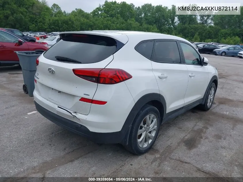 2019 Hyundai Tucson Se VIN: KM8J2CA4XKU872114 Lot: 39359054