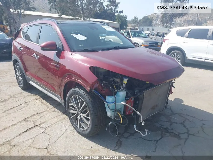 KM8J33AL4KU939567 2019 Hyundai Tucson