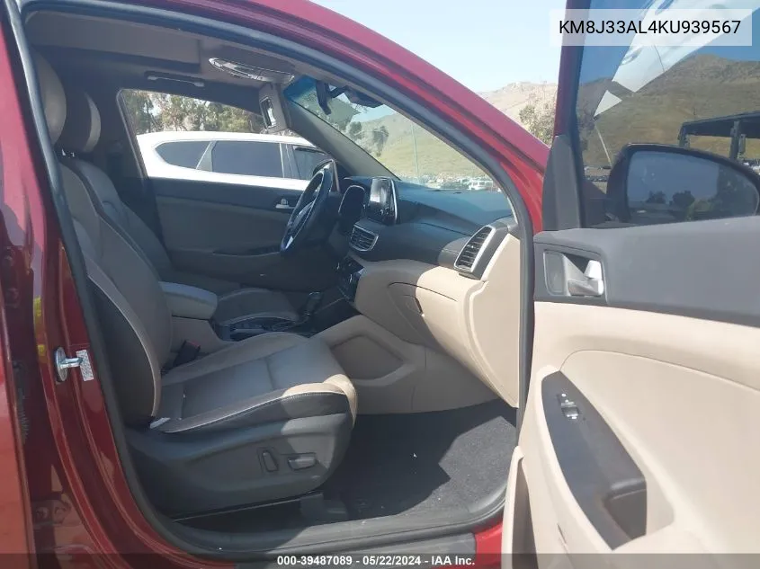 KM8J33AL4KU939567 2019 Hyundai Tucson