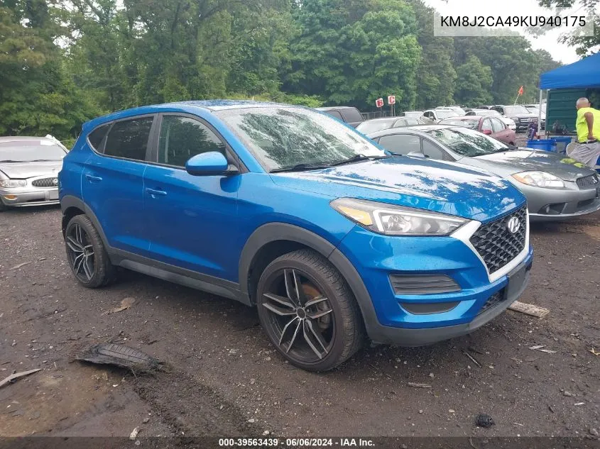 2019 Hyundai Tucson Se VIN: KM8J2CA49KU940175 Lot: 39563439