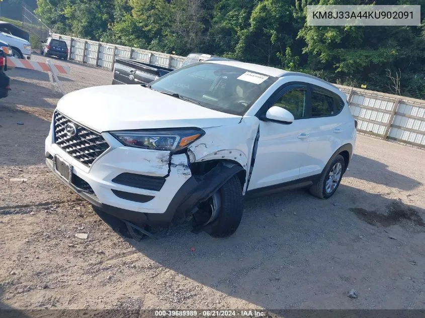 2019 Hyundai Tucson Value VIN: KM8J33A44KU902091 Lot: 39689989