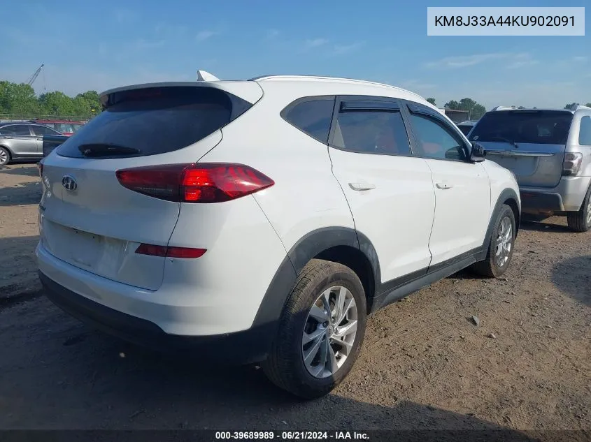 2019 Hyundai Tucson Value VIN: KM8J33A44KU902091 Lot: 39689989