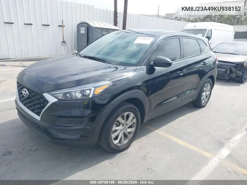 2019 Hyundai Tucson Se VIN: KM8J23A49KU938152 Lot: 39700149