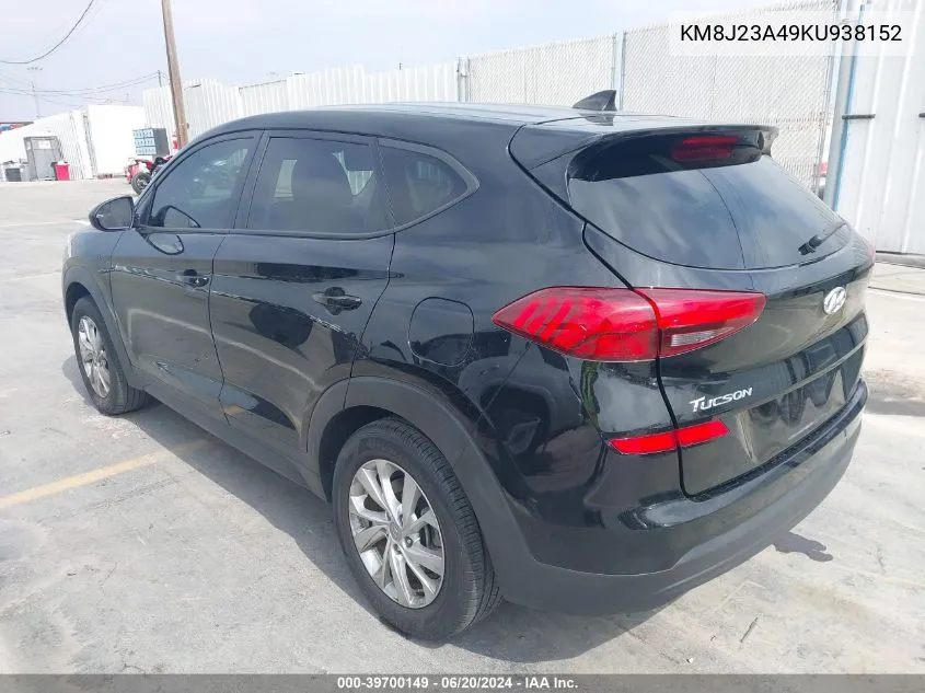 2019 Hyundai Tucson Se VIN: KM8J23A49KU938152 Lot: 39700149