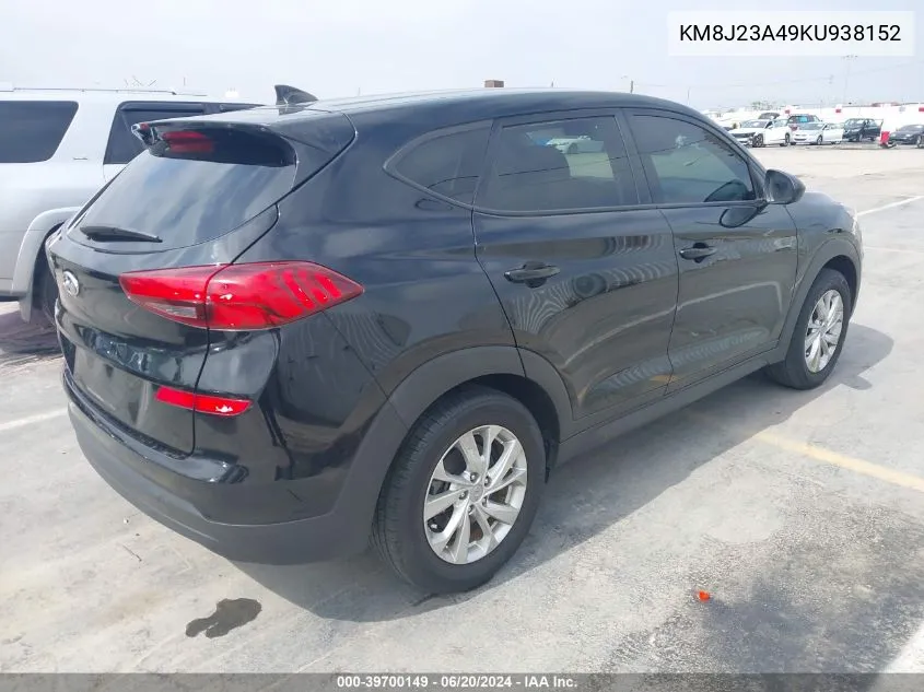 2019 Hyundai Tucson Se VIN: KM8J23A49KU938152 Lot: 39700149