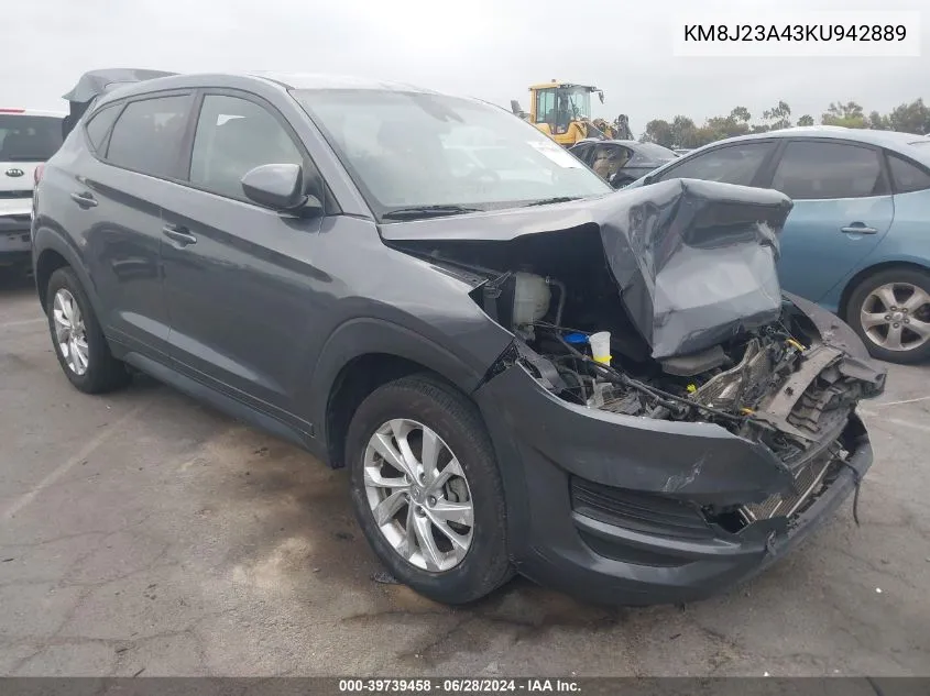 2019 Hyundai Tucson Se VIN: KM8J23A43KU942889 Lot: 39739458