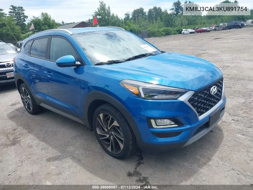 2019 Hyundai Tucson Sport VIN: KM8J3CAL3KU891754 Lot: 39809087