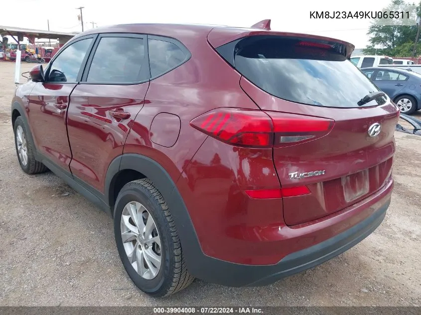 2019 Hyundai Tucson Se VIN: KM8J23A49KU065311 Lot: 39904008