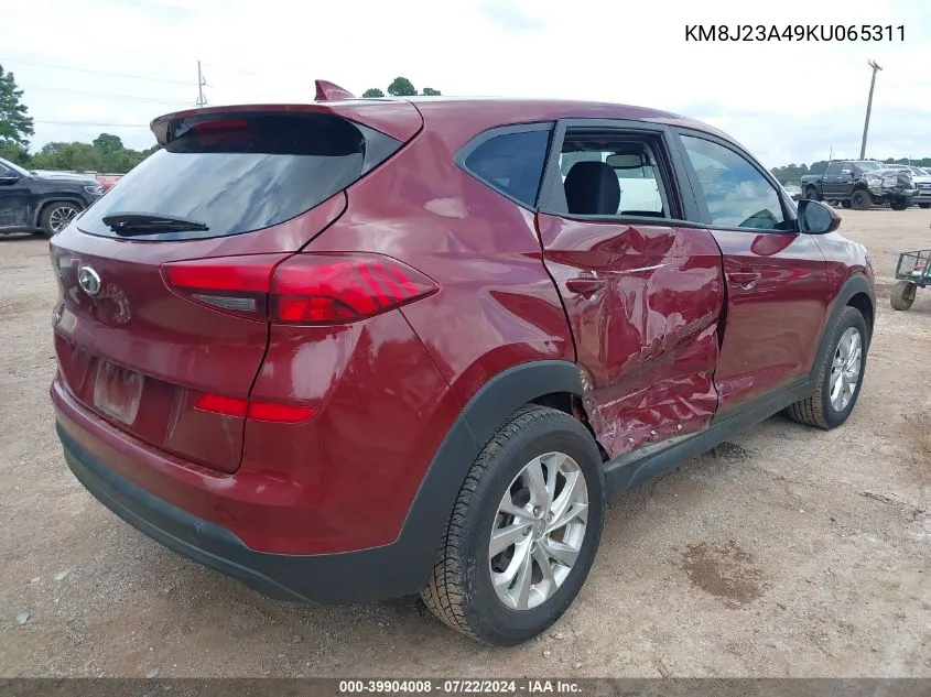 2019 Hyundai Tucson Se VIN: KM8J23A49KU065311 Lot: 39904008