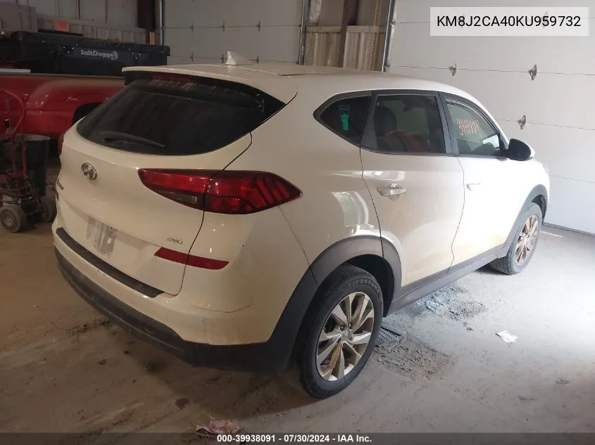 2019 Hyundai Tucson Se VIN: KM8J2CA40KU959732 Lot: 39938091