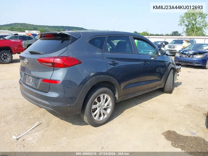 2019 Hyundai Tucson Se VIN: KM8J23A44KU012693 Lot: 39950218