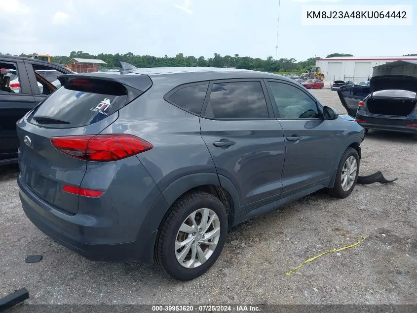 2019 Hyundai Tucson Se VIN: KM8J23A48KU064442 Lot: 39953620