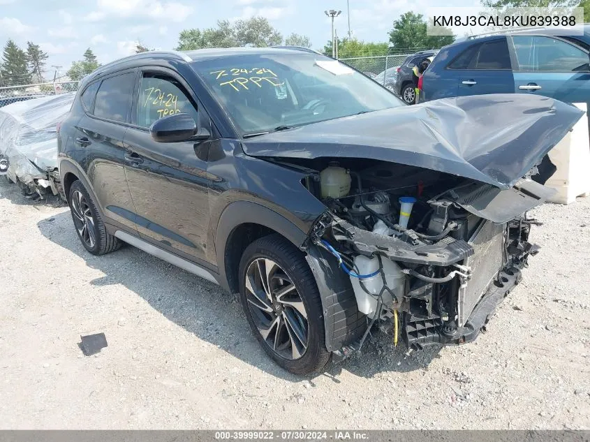 2019 Hyundai Tucson Sport VIN: KM8J3CAL8KU839388 Lot: 39999022