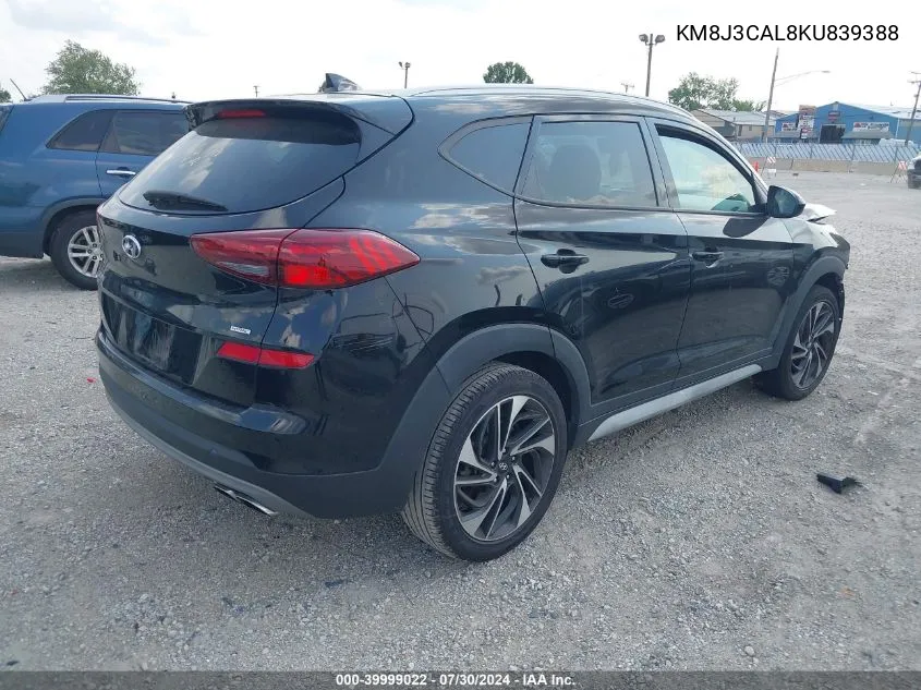 2019 Hyundai Tucson Sport VIN: KM8J3CAL8KU839388 Lot: 39999022