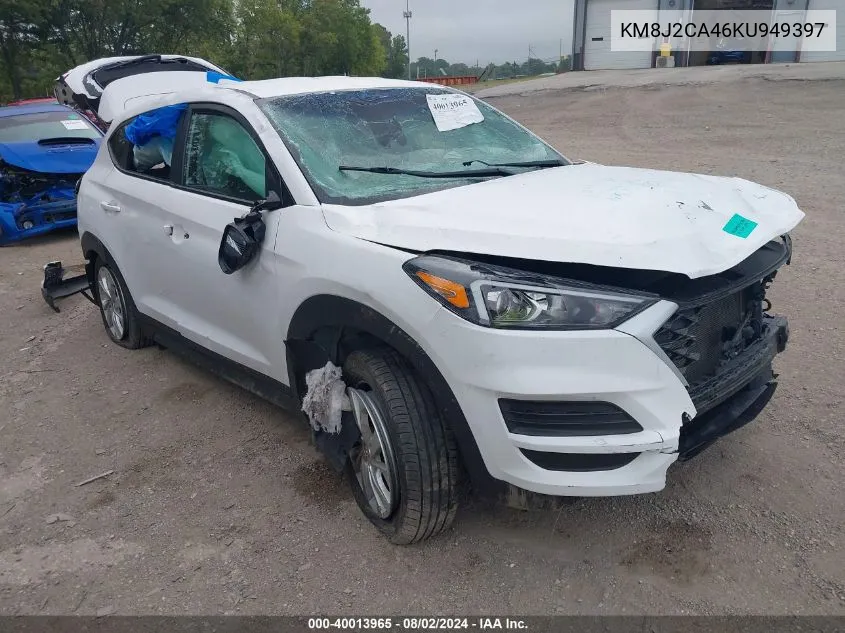 2019 Hyundai Tucson Se VIN: KM8J2CA46KU949397 Lot: 40013965