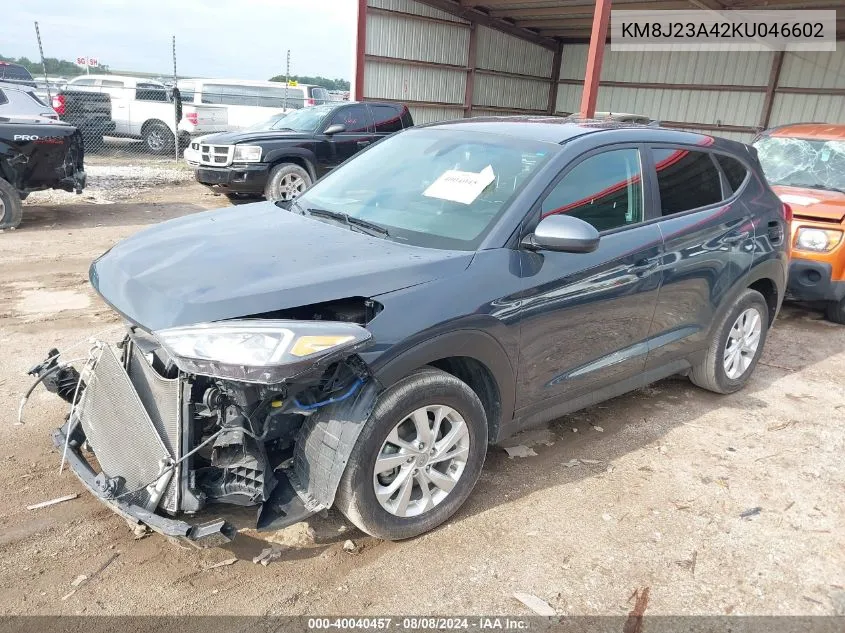 2019 Hyundai Tucson Se VIN: KM8J23A42KU046602 Lot: 40040457