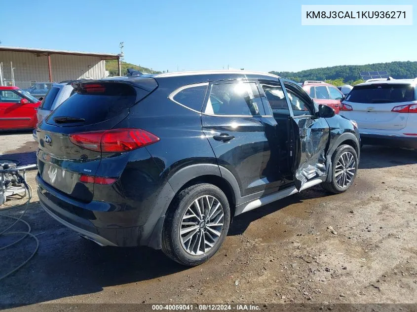 2019 Hyundai Tucson Sel VIN: KM8J3CAL1KU936271 Lot: 40059041