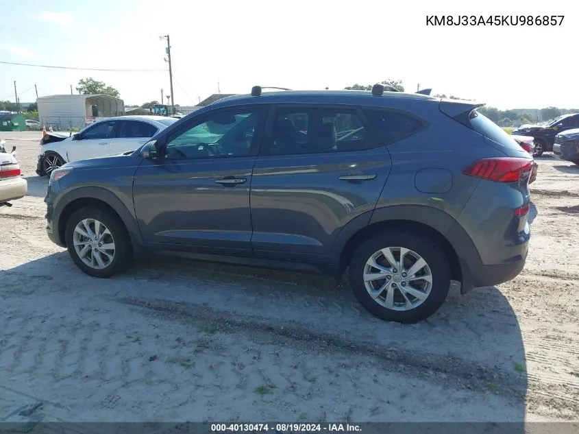 2019 Hyundai Tucson Value VIN: KM8J33A45KU986857 Lot: 40130474